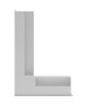 Kratka kominkowa LUFT narożny lewy biały 60x40x6