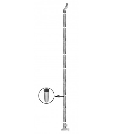 Kompletny komin żaroodporny jednościenny fi 150 6m